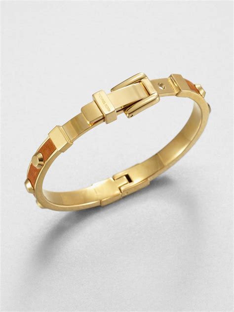 michael kors leather belt bracelet|Michael Kors bracelet outlet.